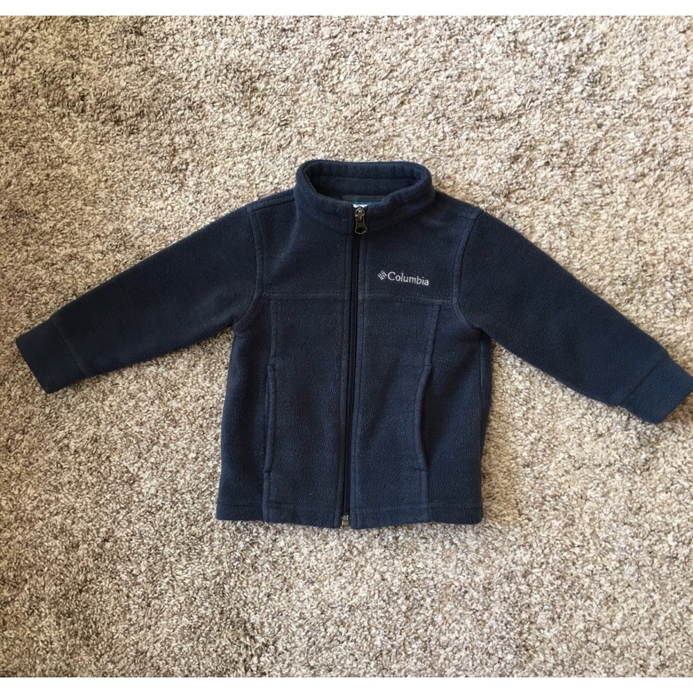 Columbia Fleece Jacket Toddler Size 12-18‎ Mo Dark Blue Full Zip